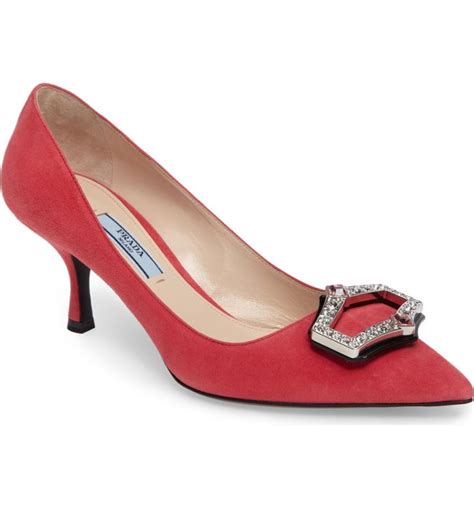 prada 65mm crystal brooch pump|Prada Runway Crystal Detail Pointed Toe Pump (Women).